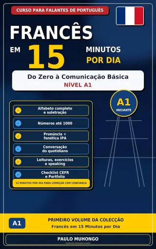 Capa do livro Francês em 15 Minutos por Dia · A1